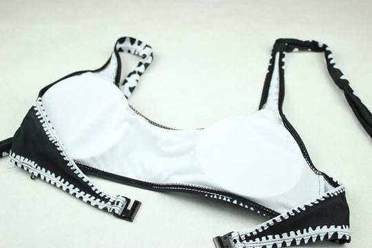 Lara - Black and white bandeau bikini